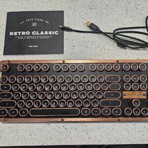 Azio Retro Classic Artisan Mechanical Keyboard – Bluetooth + USB